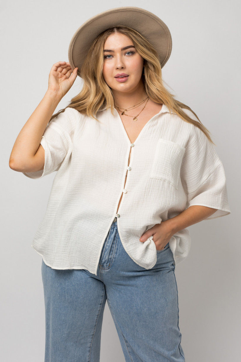 White loose blouse 1